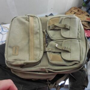 Promaster Adventure Series Khaki Canvas Camera Backpack Padded Gear Bag Dividers
